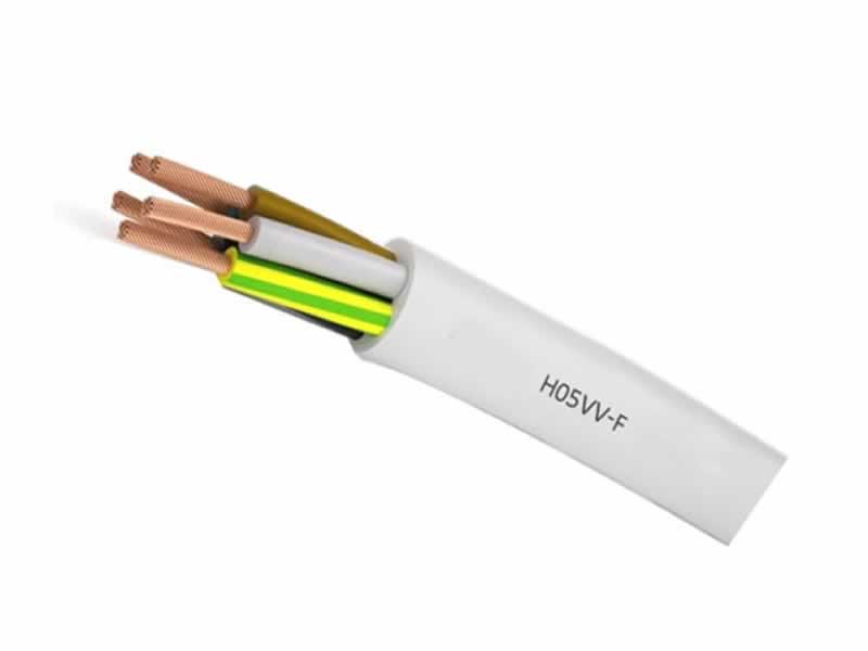 H05VV-F,H05VVH2-F,300/500V El cobre redonda / plana con aislamiento de PVC forrado PVC cable